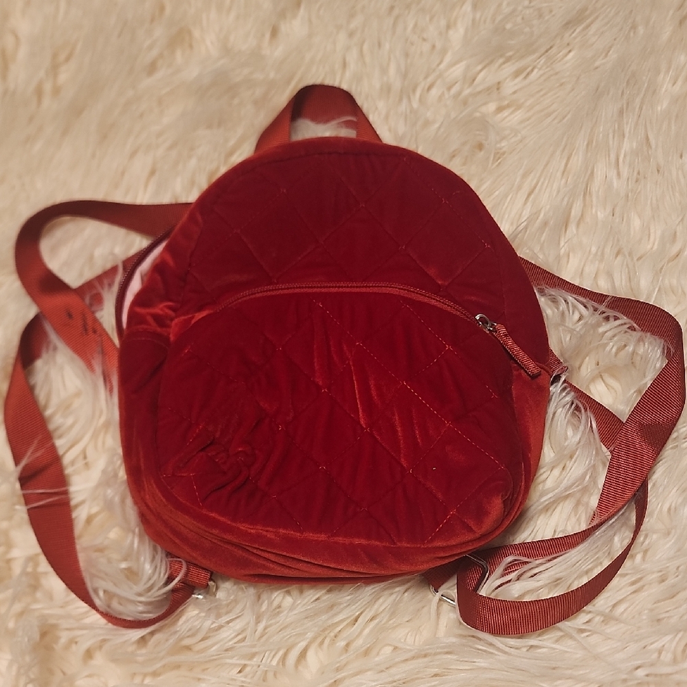 Chic Quilted Velvet Backpack